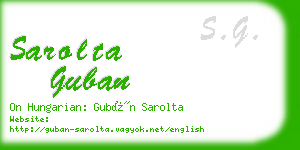 sarolta guban business card
